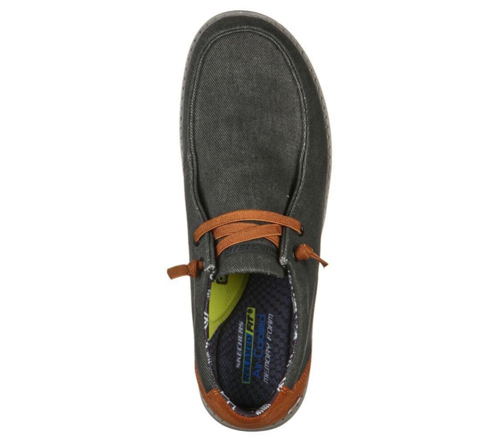 Skechers Relaxed Fit: Melson - Parlen Men's Loafers Black Brown | XZEU52406