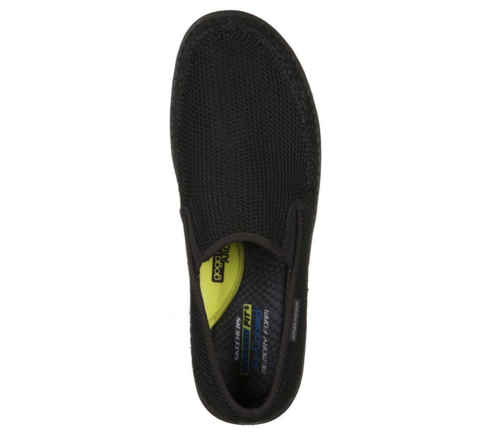 Skechers Relaxed Fit: Melson - Petros Men's Espadrilles Black | XETR40716