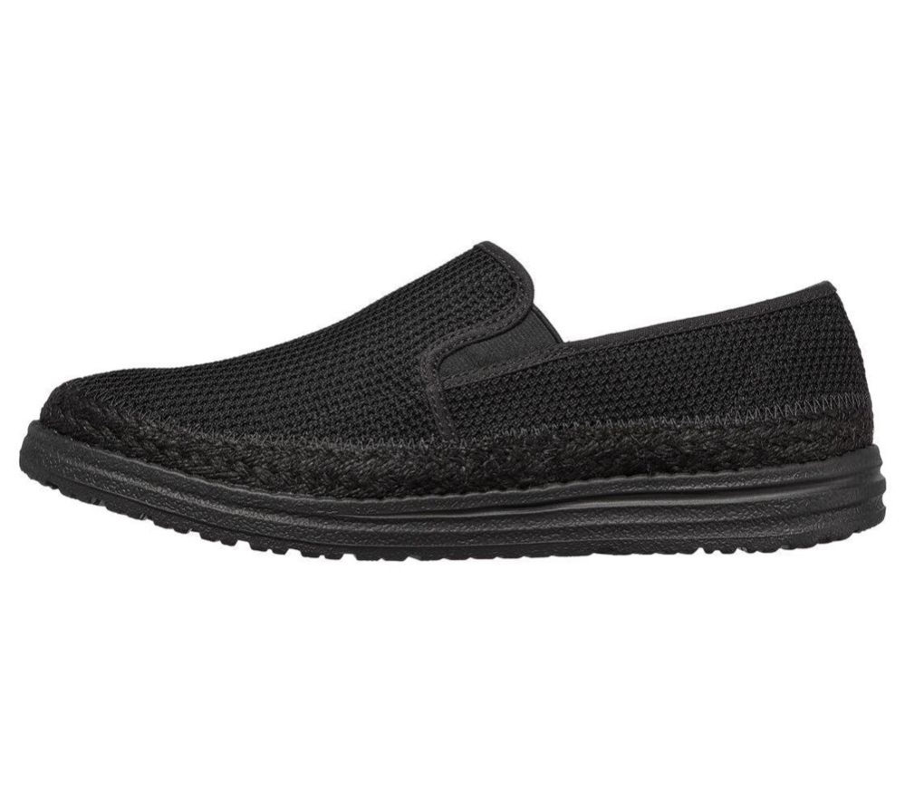 Skechers Relaxed Fit: Melson - Petros Men's Espadrilles Black | XETR40716