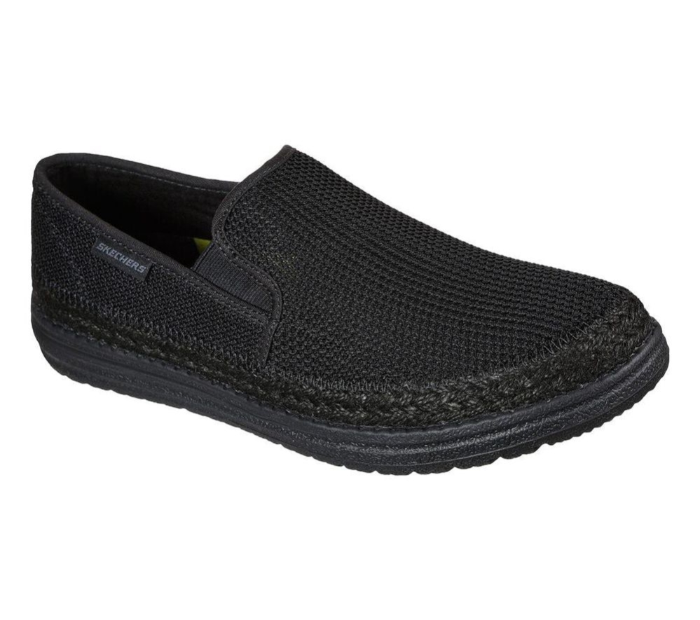 Skechers Relaxed Fit: Melson - Petros Men\'s Espadrilles Black | XETR40716