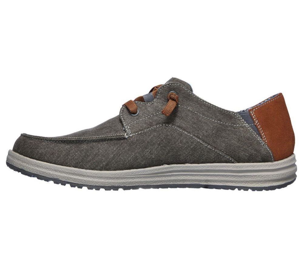 Skechers Relaxed Fit: Melson - Planon Men's Oxford Shoes Grey Brown | YOGM60143