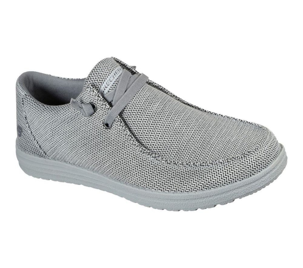 Skechers Relaxed Fit: Melson - Remie Men\'s Boat Shoes Grey | HKVY73869
