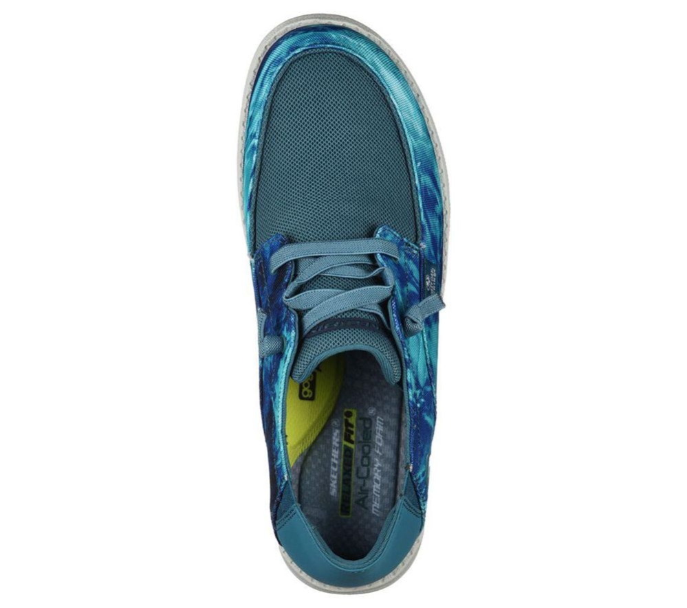 Skechers Relaxed Fit: Melson - Topher Men's Trainers Blue | ZFOI91872