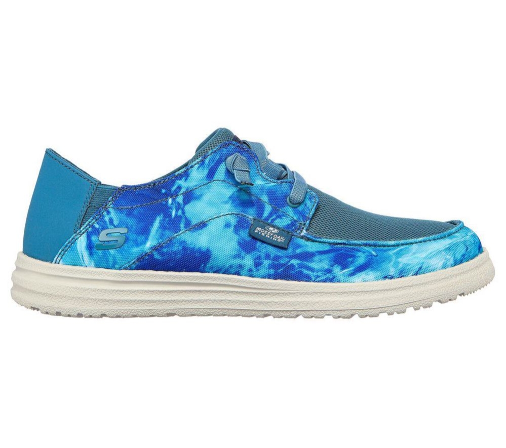Skechers Relaxed Fit: Melson - Topher Men's Trainers Blue | ZFOI91872