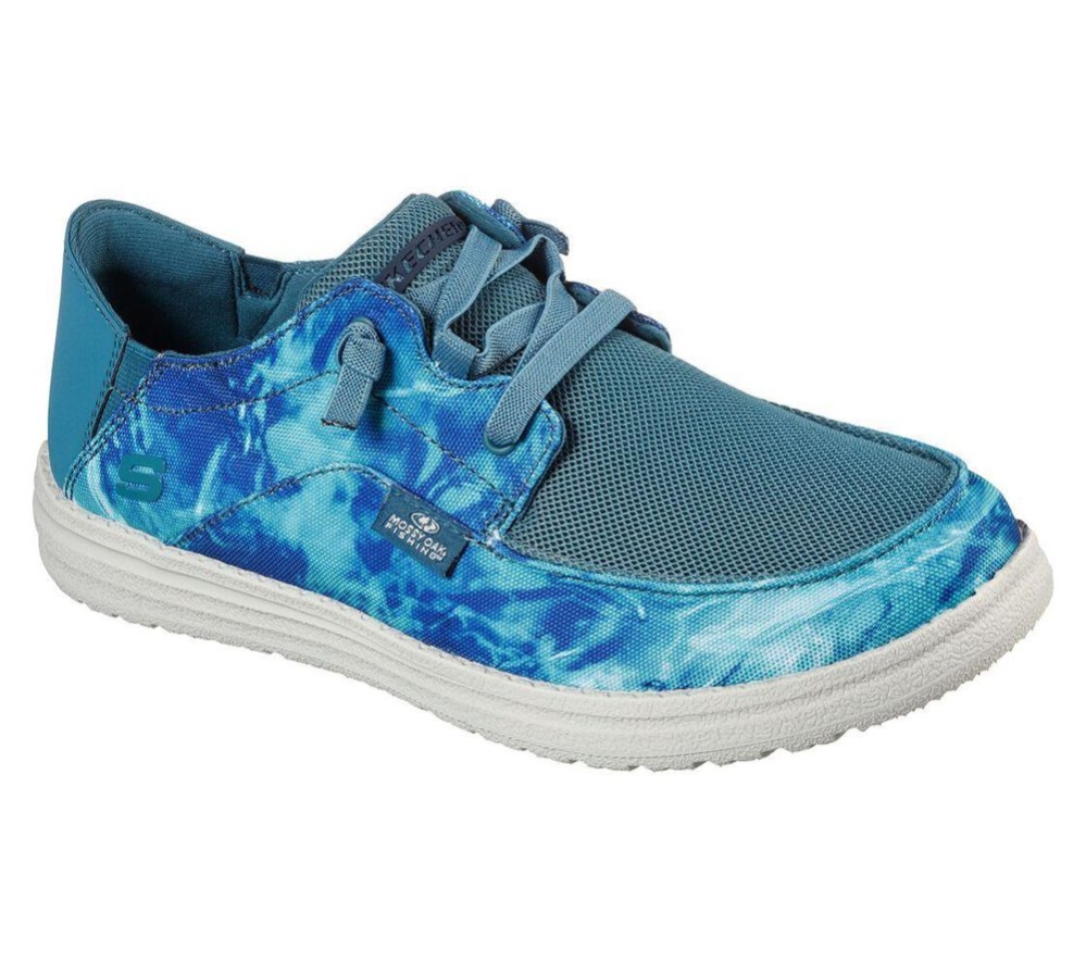 Skechers Relaxed Fit: Melson - Topher Men\'s Trainers Blue | ZFOI91872