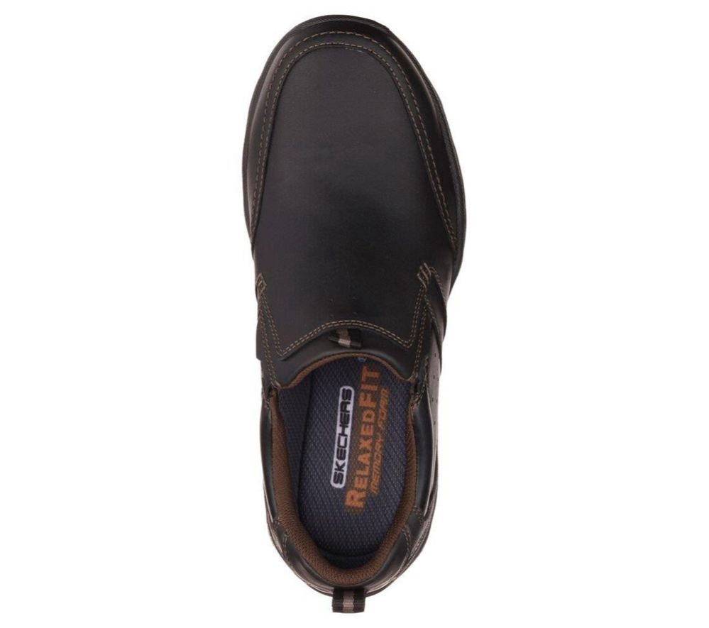 Skechers Relaxed Fit: Montz - Devent Men's Loafers Black | HTYO69270