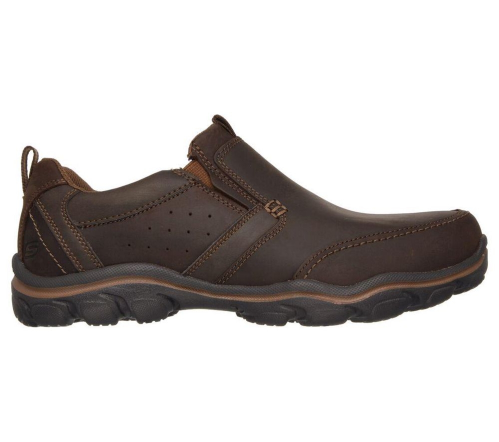 Skechers Relaxed Fit: Montz - Devent Men's Loafers Brown | ULME45906