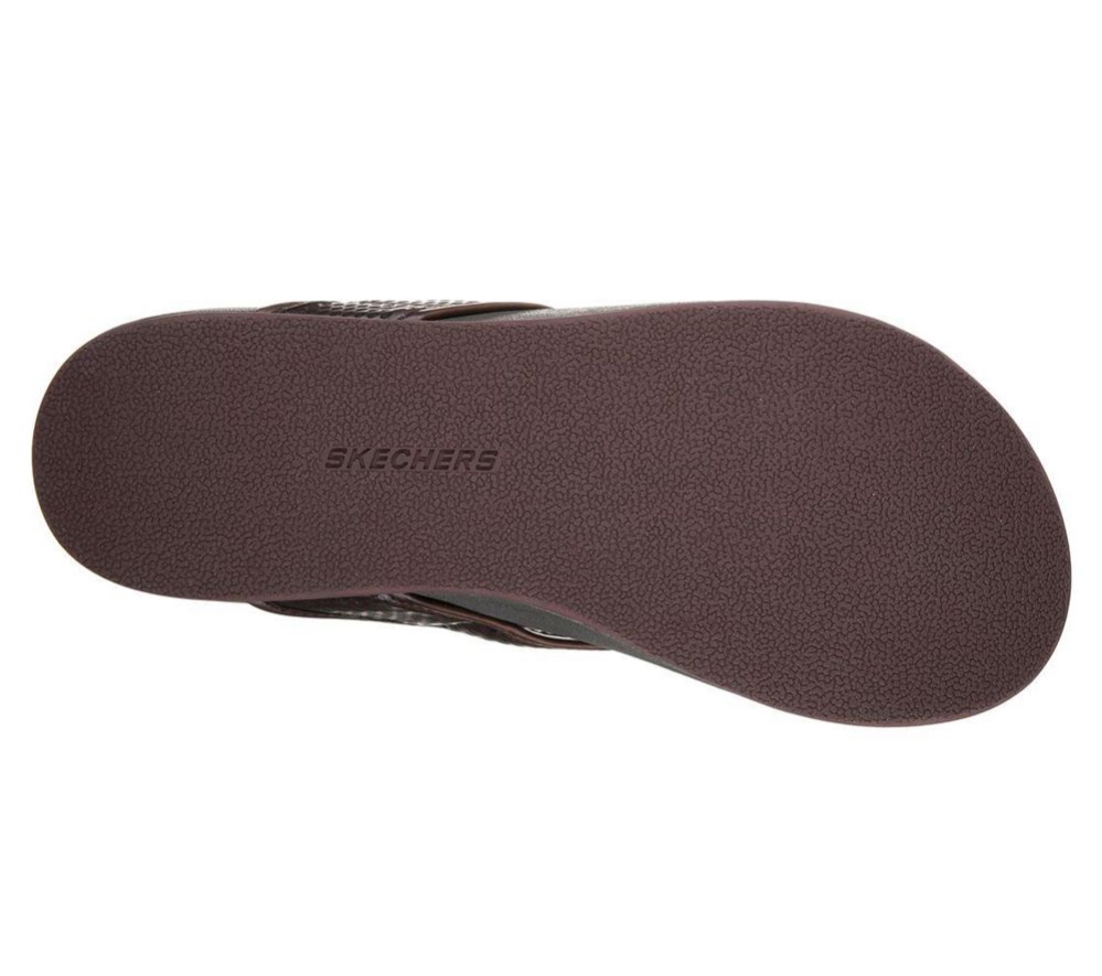Skechers Relaxed Fit: Pelem - Emiro Men's Flip Flops Brown | JESP06821