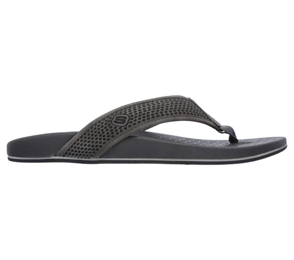 Skechers Relaxed Fit: Pelem - Emiro Men's Flip Flops Grey | KYQZ95308