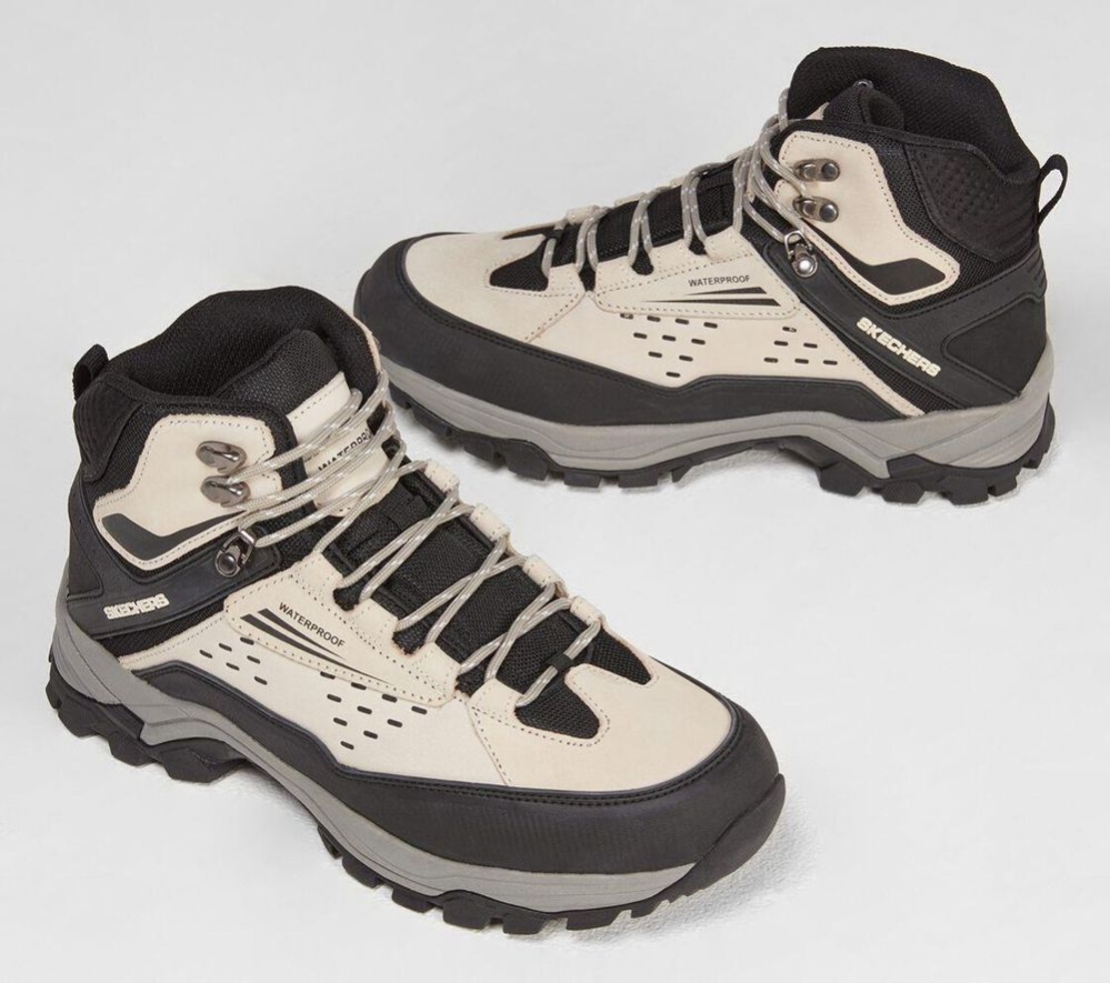 Skechers Relaxed Fit: Polano - Norwood Men's Hiking Boots Grey Black | KMQI32164