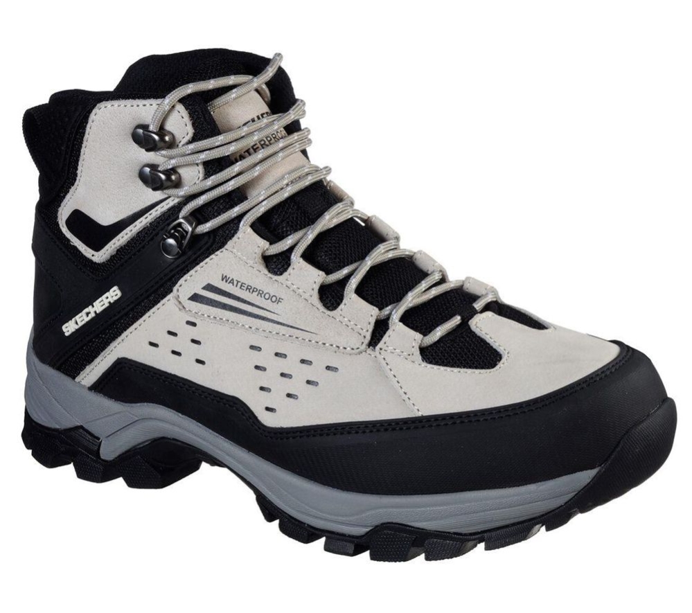 Skechers Relaxed Fit: Polano - Norwood Men\'s Hiking Boots Grey Black | KMQI32164