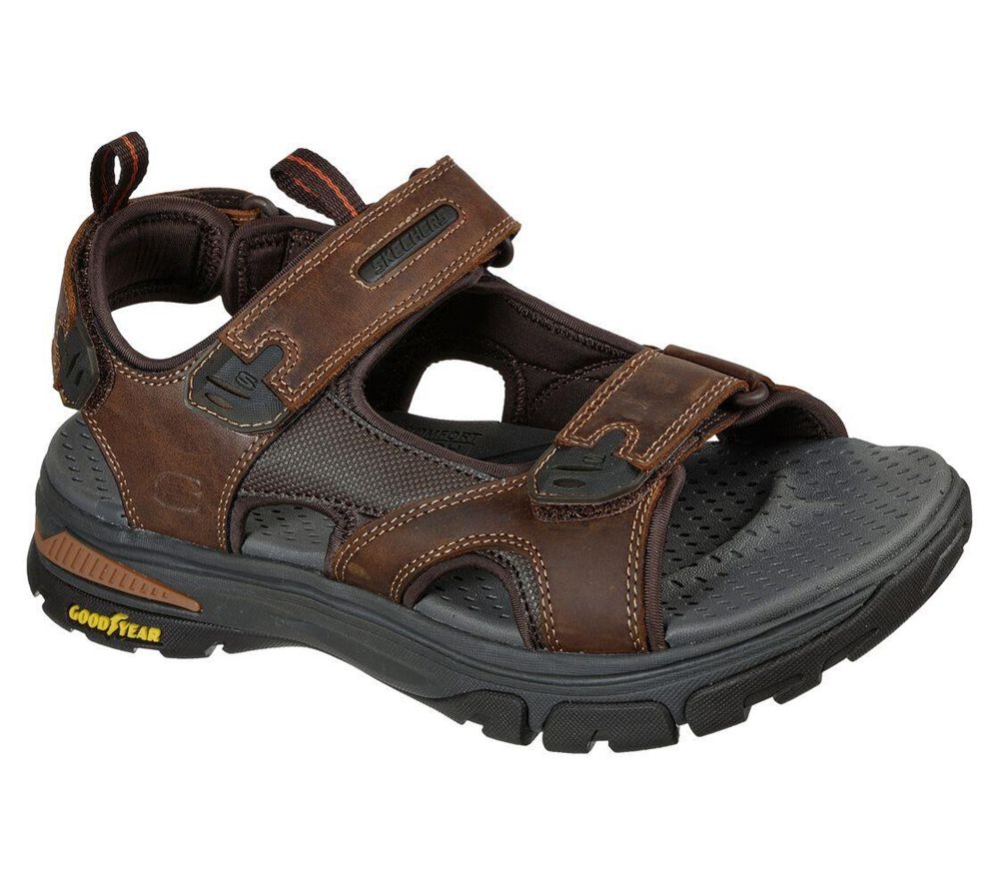 Skechers Relaxed Fit: Ralcon - Satico Men\'s Sandals Brown | COAD74956