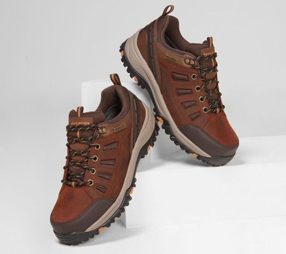 Skechers Relaxed Fit: Relment - Semego Men's Hiking Shoes Brown | MWUJ15027