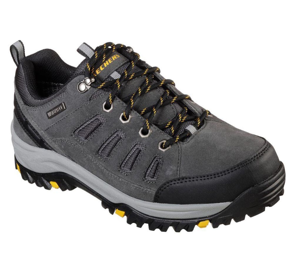 Skechers Relaxed Fit: Relment - Sonego Men\'s Hiking Shoes Grey Black | IYPG67203