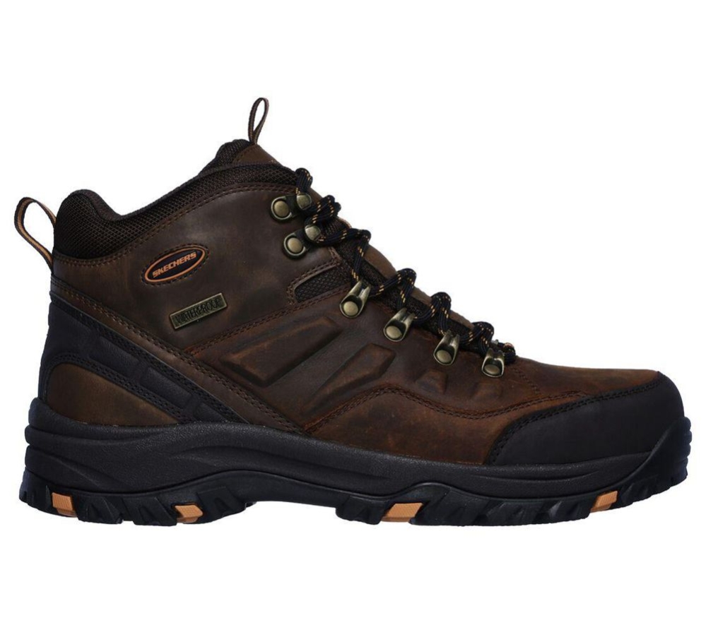 Skechers Relaxed Fit: Relment - Traven Men's Hiking Boots Brown | DAEH64835