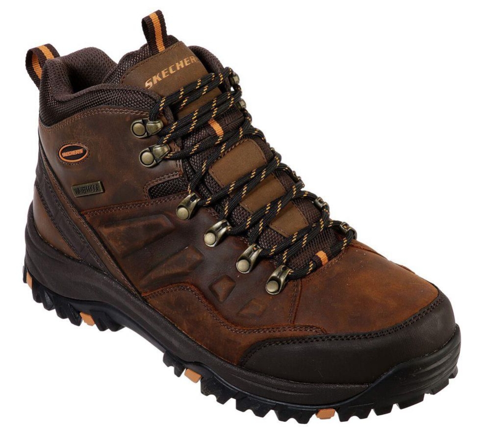 Skechers Relaxed Fit: Relment - Traven Men\'s Hiking Boots Brown | DAEH64835