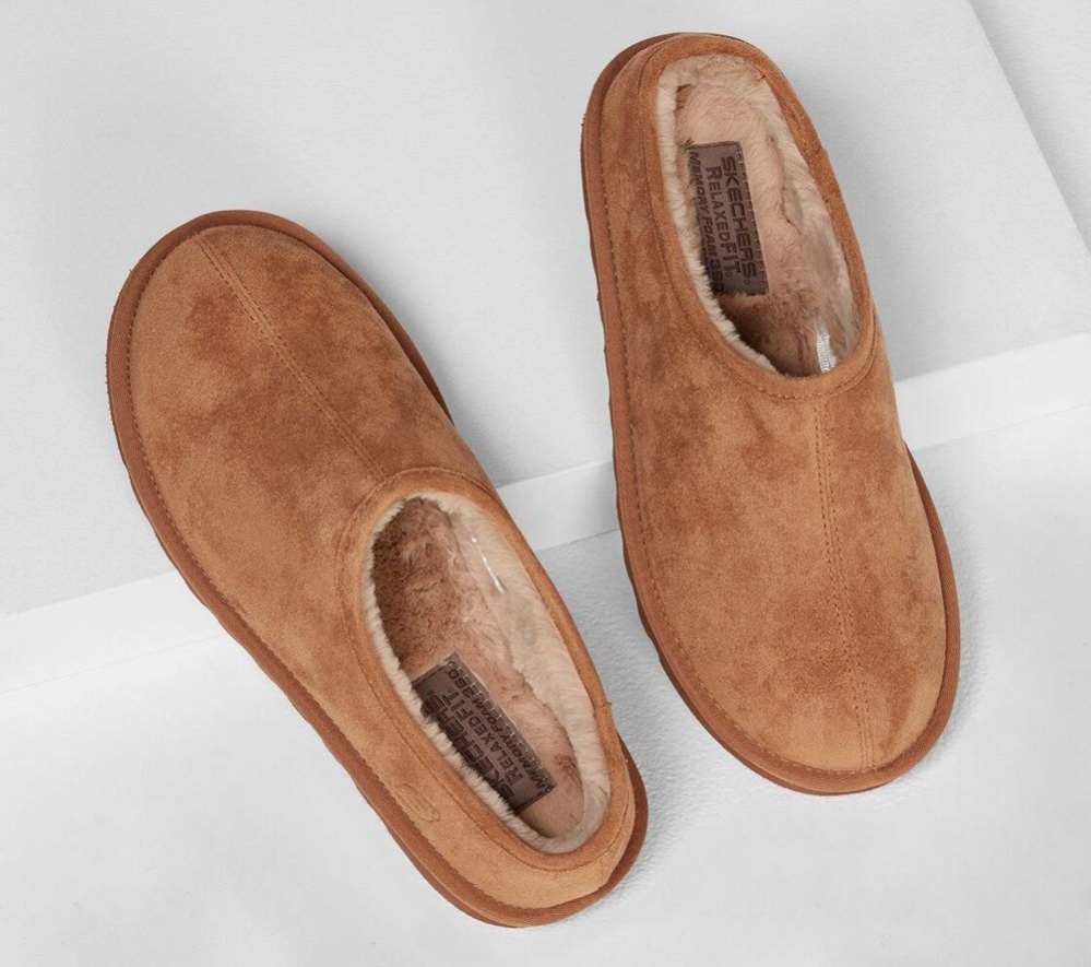 Skechers Relaxed Fit: Renten - Lemato Men's Slippers Brown | CLNA23176