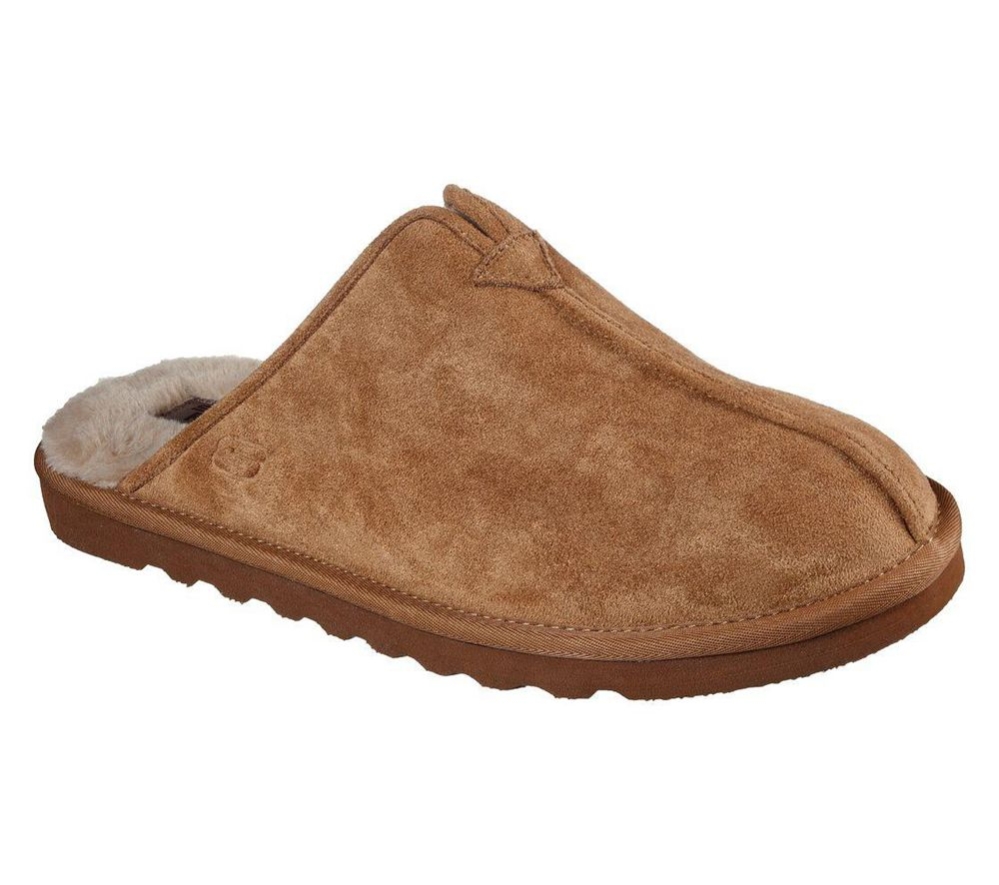 Skechers Relaxed Fit: Renten - Palco Men\'s Slippers Brown | LUDE03657