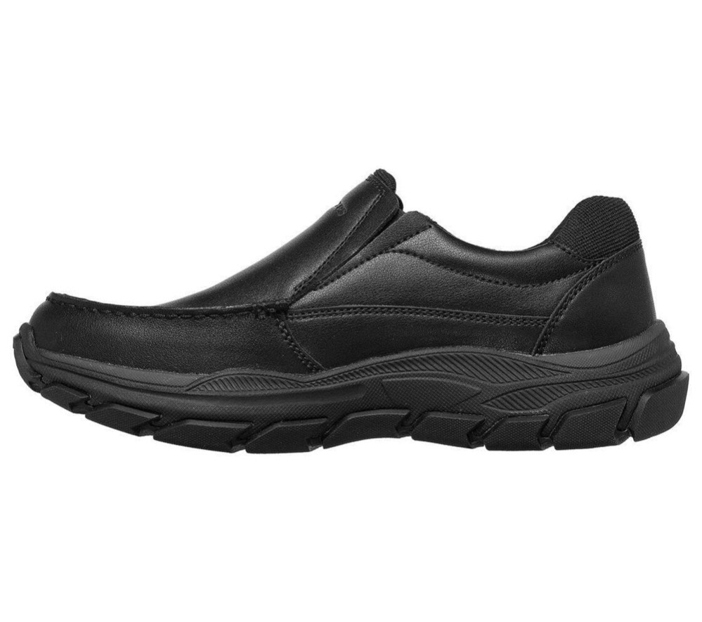 Skechers Relaxed Fit: Respected - Catel Men's Slip On Shoes Black | RNFZ02419