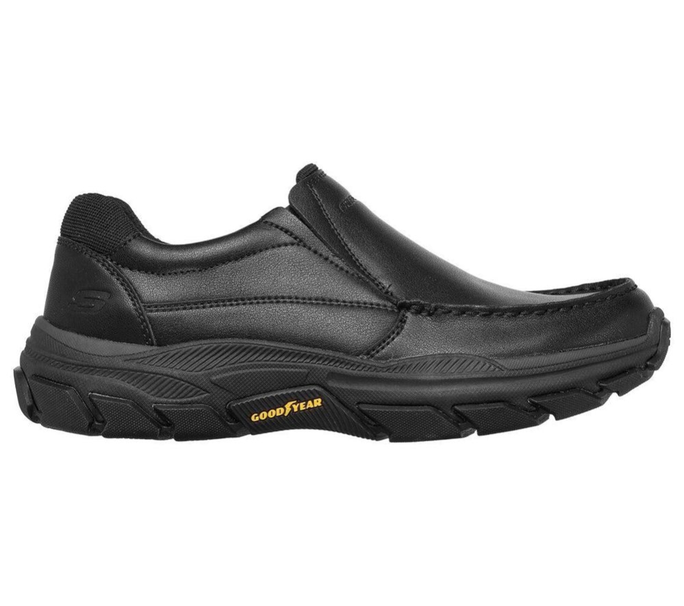 Skechers Relaxed Fit: Respected - Catel Men's Slip On Shoes Black | RNFZ02419