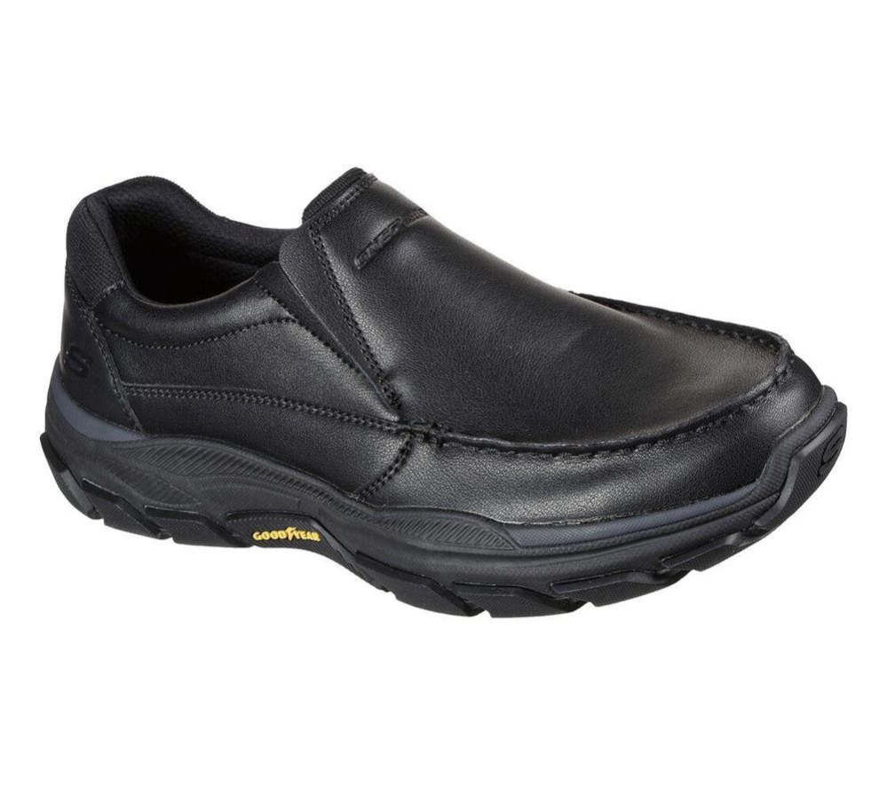 Skechers Relaxed Fit: Respected - Catel Men\'s Slip On Shoes Black | RNFZ02419