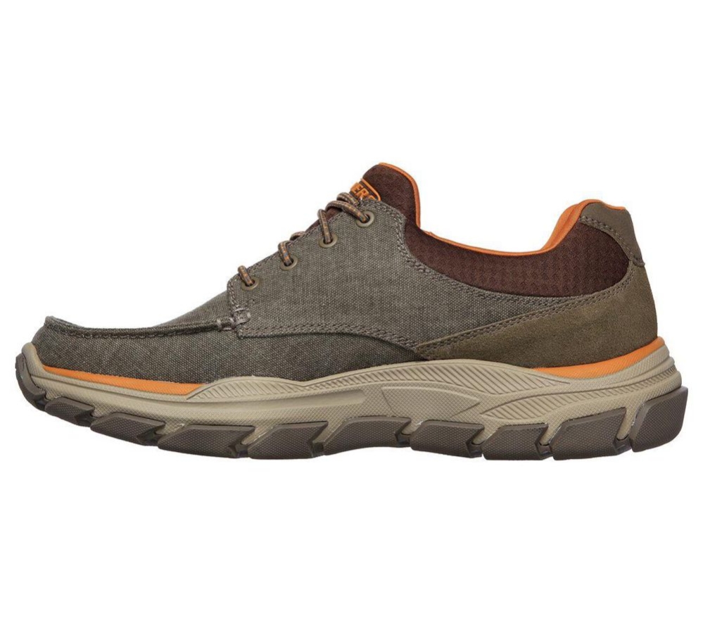 Skechers Relaxed Fit: Respected - Loleto Men's Trainers Brown | LXMS48691