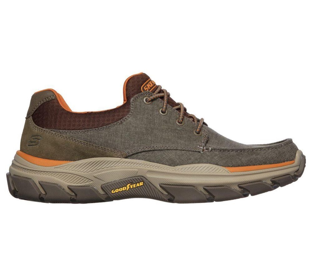 Skechers Relaxed Fit: Respected - Loleto Men's Trainers Brown | LXMS48691