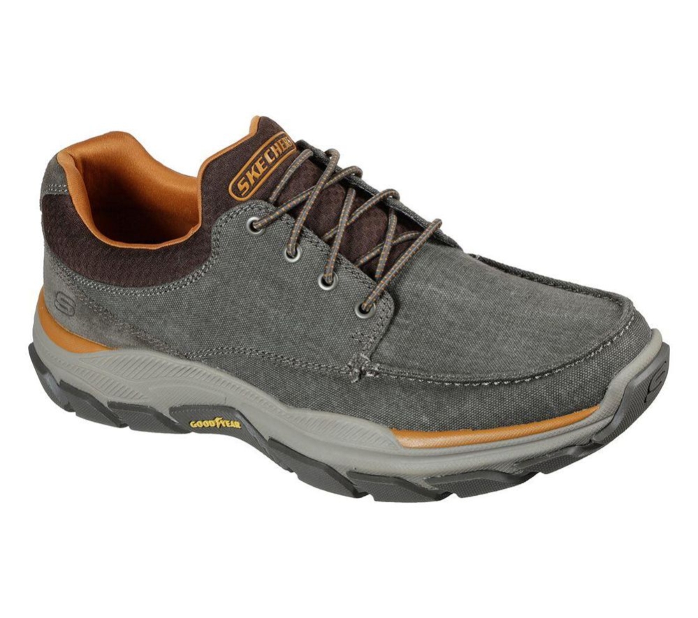 Skechers Relaxed Fit: Respected - Loleto Men\'s Trainers Brown | LXMS48691