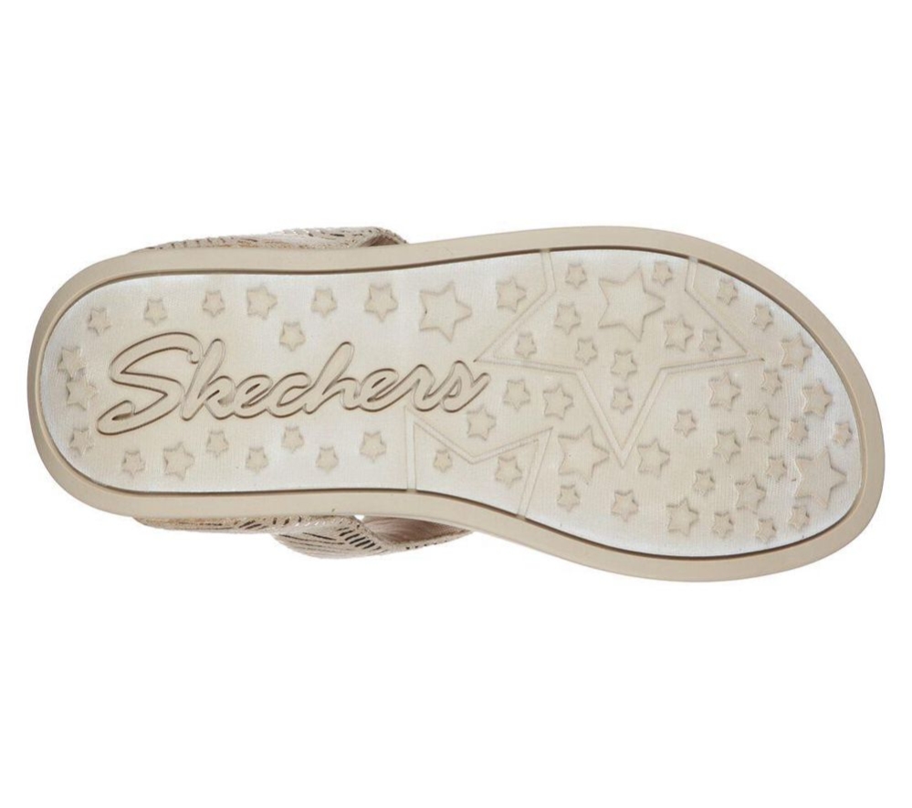 Skechers Relaxed Fit: Retrogrades - Jupiter Women's Flip Flops Beige | GINE43981