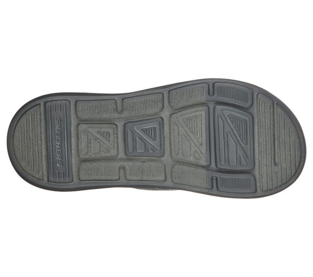 Skechers Relaxed Fit: Sargo - Reyon Men's Flip Flops Grey | DFPJ68593