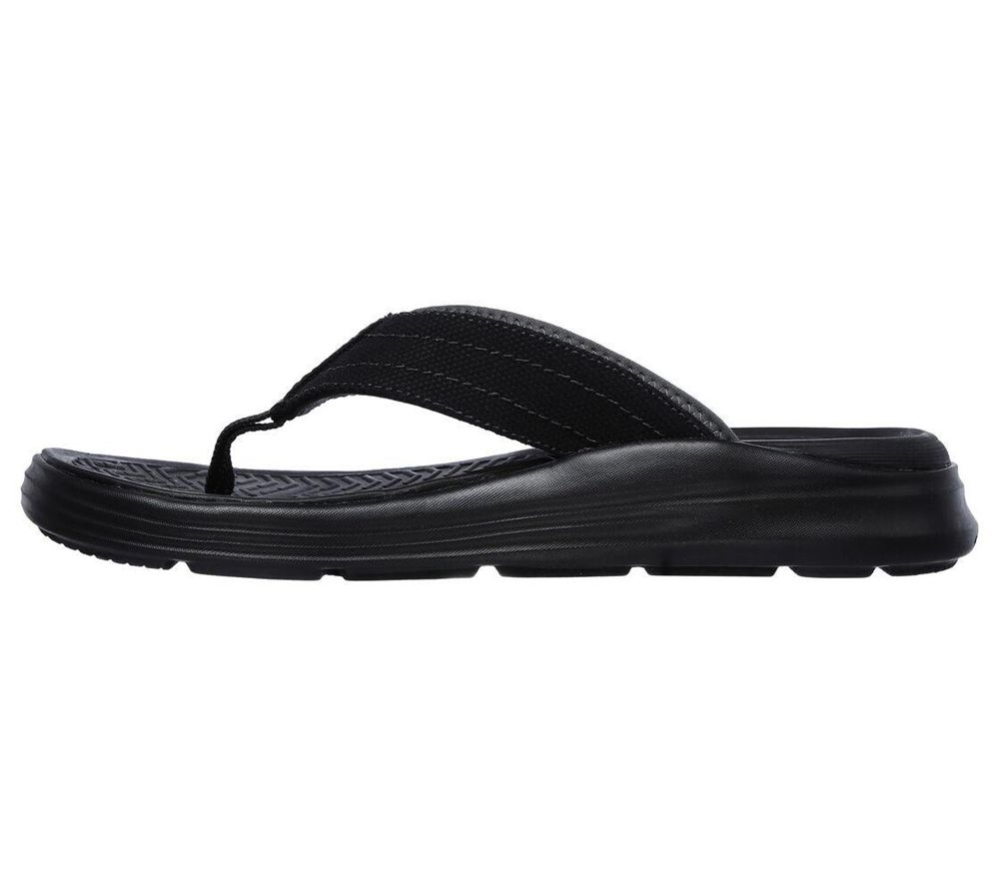 Skechers Relaxed Fit: Sargo - Wolters Men's Flip Flops Black | FXQV42359