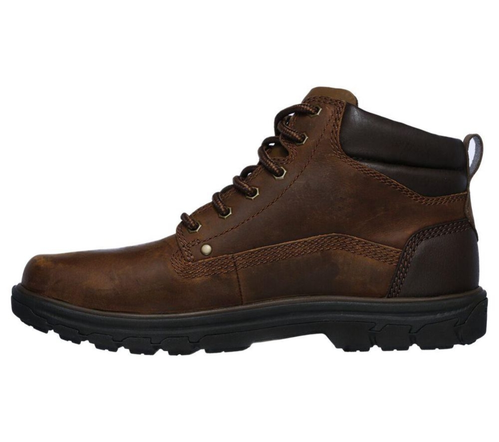 Skechers Relaxed Fit: Segment - Garnet Men's Ankle Boots Brown | DTWE91325