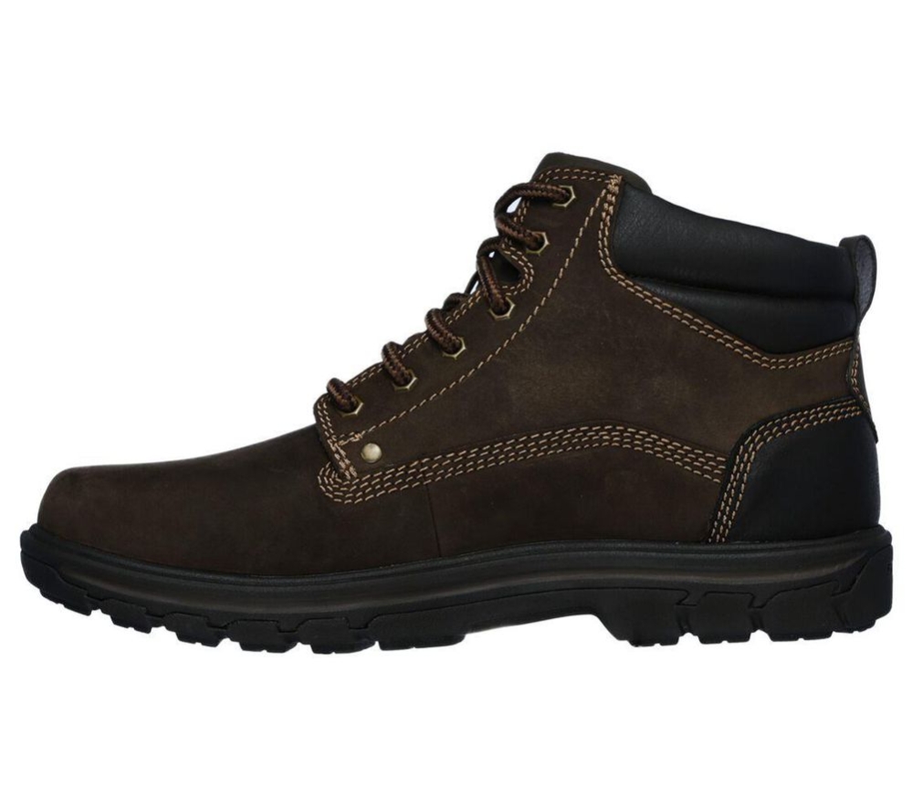 Skechers Relaxed Fit: Segment - Garnet Men's Ankle Boots Brown Black | FUPW39624