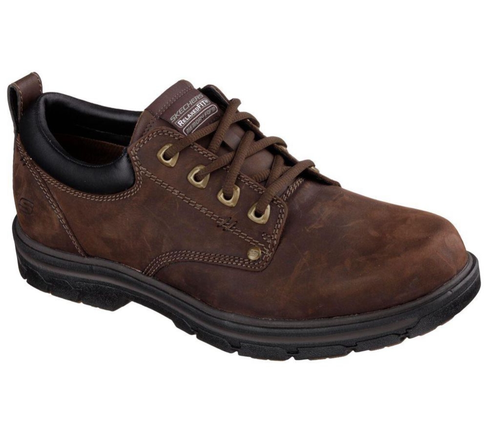 Skechers Relaxed Fit: Segment - Rilar Men\'s Oxford Shoes Brown | MNYL21890