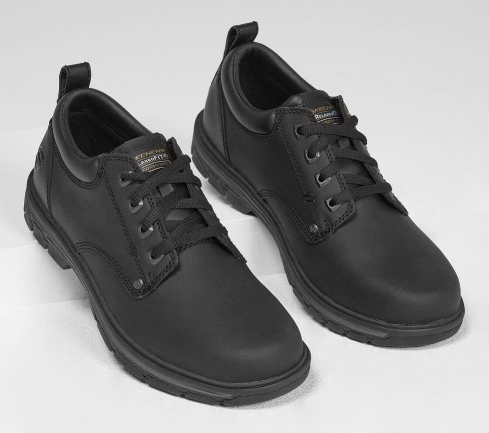 Skechers Relaxed Fit: Segment - Rilar Men's Oxford Shoes Black | YUWM35246