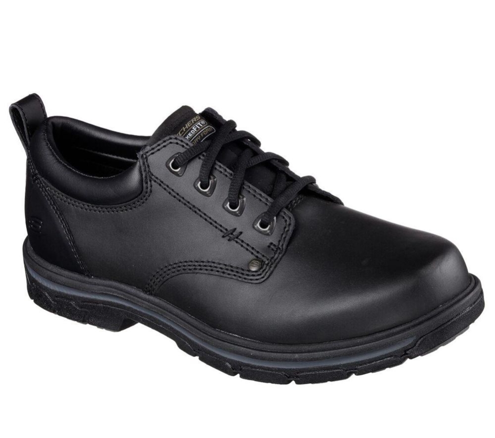 Skechers Relaxed Fit: Segment - Rilar Men\'s Oxford Shoes Black | YUWM35246