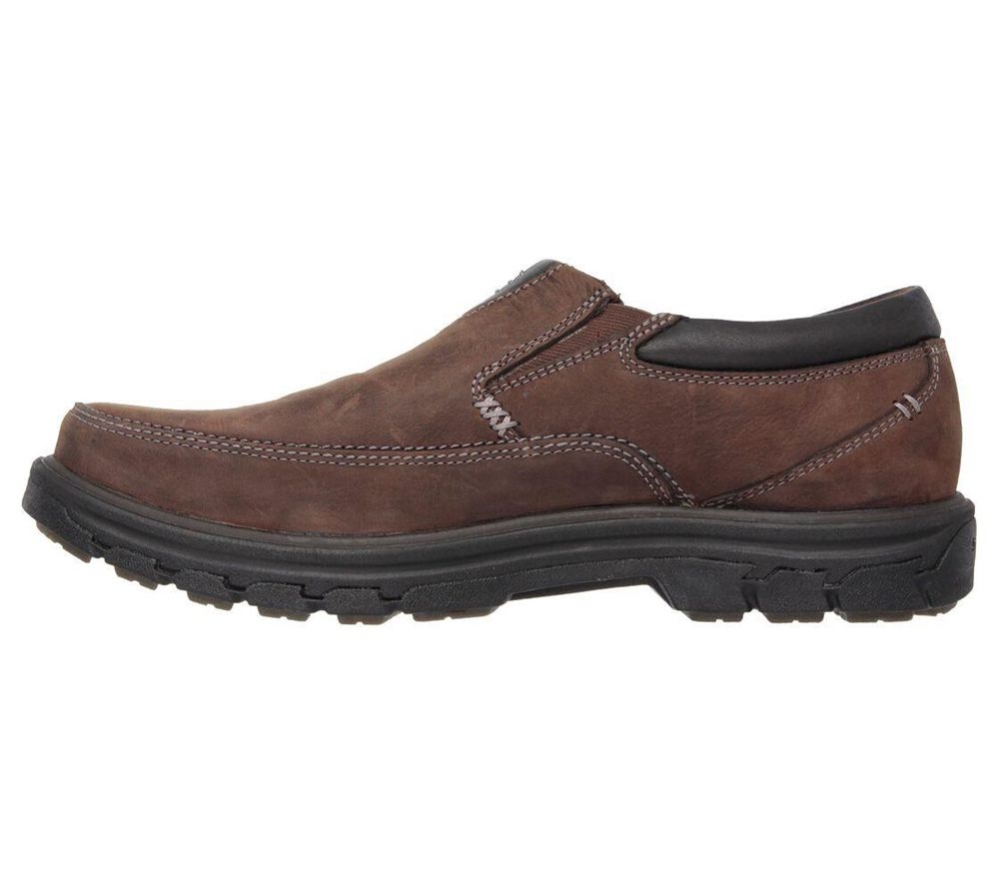 Skechers Relaxed Fit: Segment - The Search Men's Loafers Brown | QZIT19078