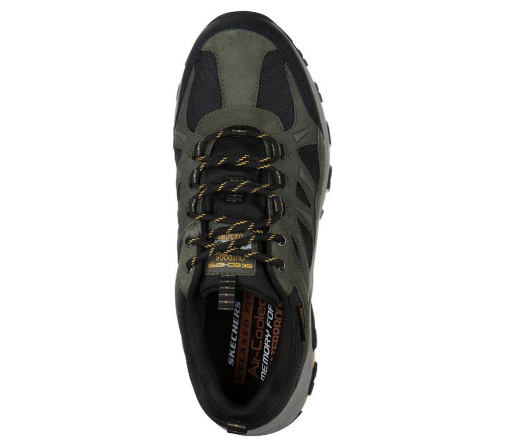 Skechers Relaxed Fit: Selmen - Enago Men's Hiking Shoes Green Black | EZLV90457