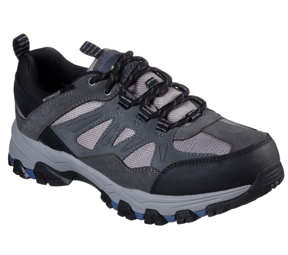 Skechers Relaxed Fit: Selmen - Enago Men\'s Hiking Shoes Grey Black | NGDE59412