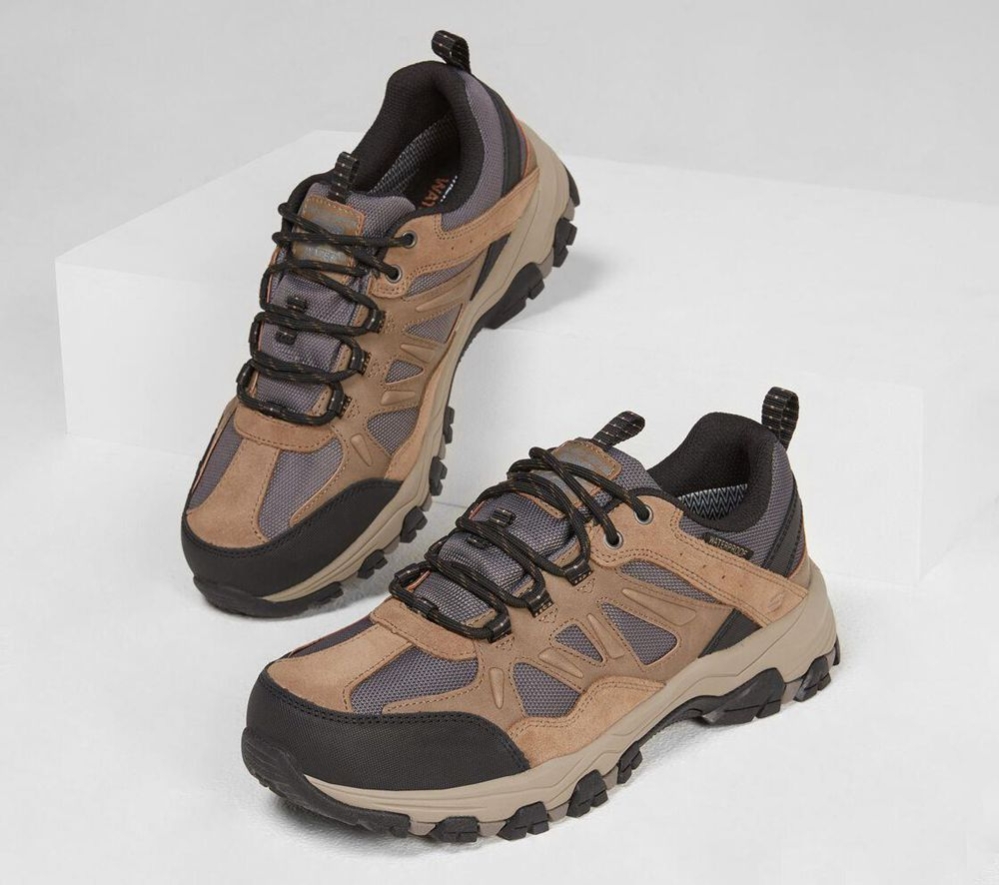 Skechers Relaxed Fit: Selmen - Enago Men's Hiking Shoes Brown Grey Black | VKPS70164