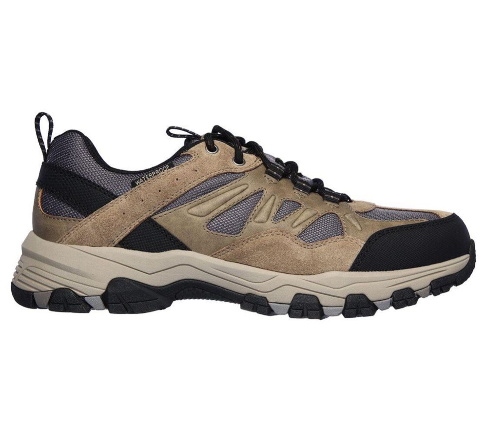 Skechers Relaxed Fit: Selmen - Enago Men's Hiking Shoes Brown Grey Black | VKPS70164