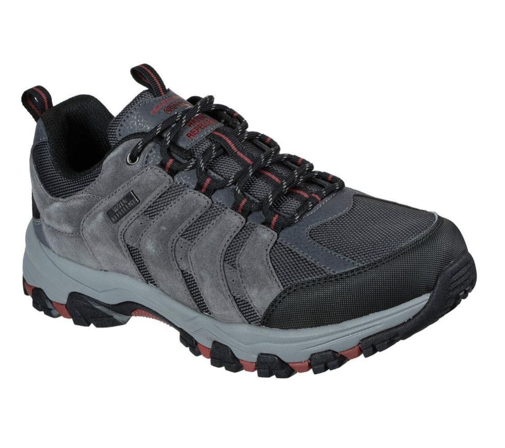 Skechers Relaxed Fit: Selmen - Lorago Men\'s Hiking Shoes Grey Black | ODRQ03156