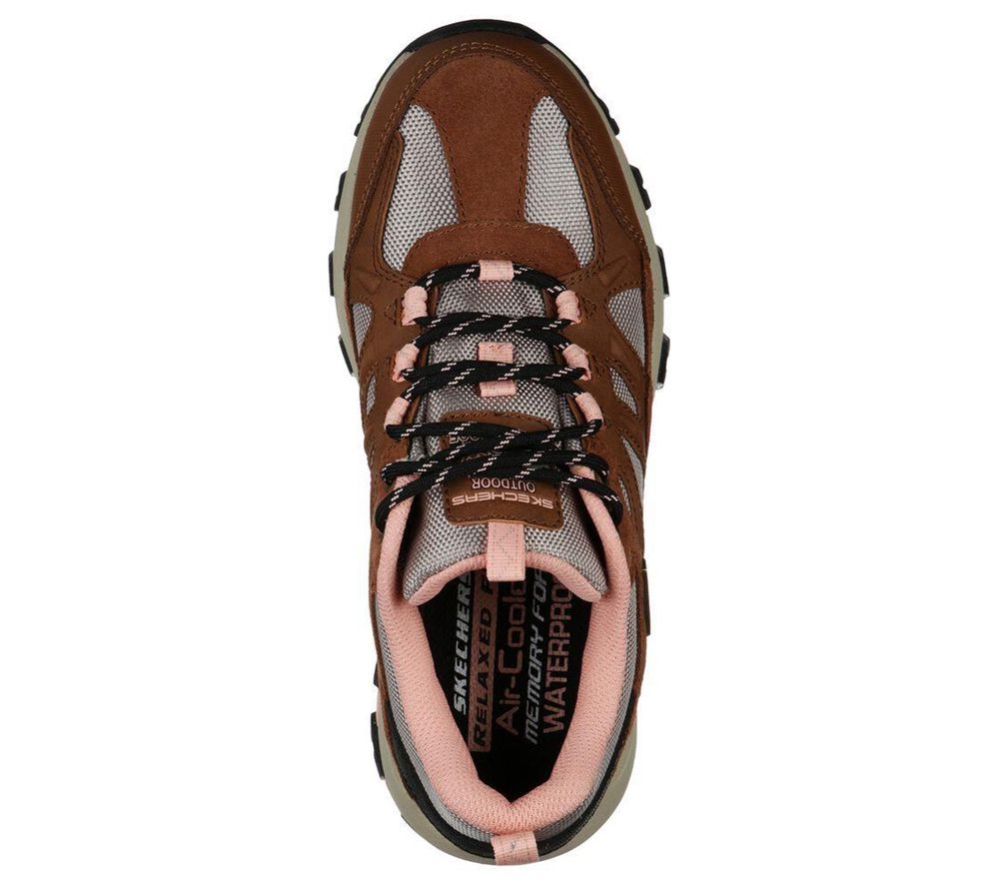 Skechers Relaxed Fit: Selmen - West Highland Women's Hiking Shoes Brown Grey Pink | STYJ41972