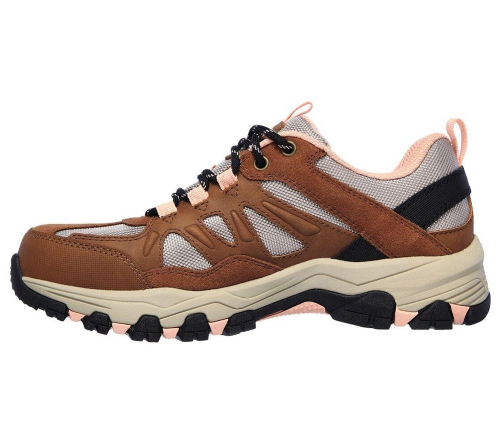 Skechers Relaxed Fit: Selmen - West Highland Women's Hiking Shoes Brown Grey Pink | STYJ41972