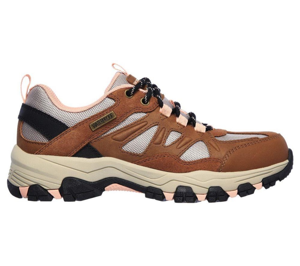 Skechers Relaxed Fit: Selmen - West Highland Women's Hiking Shoes Brown Grey Pink | STYJ41972