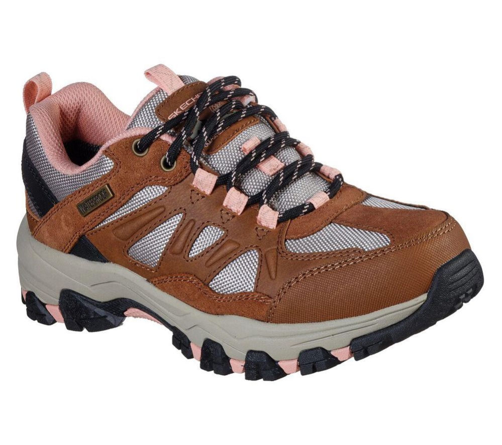 Skechers Relaxed Fit: Selmen - West Highland Women\'s Hiking Shoes Brown Grey Pink | STYJ41972