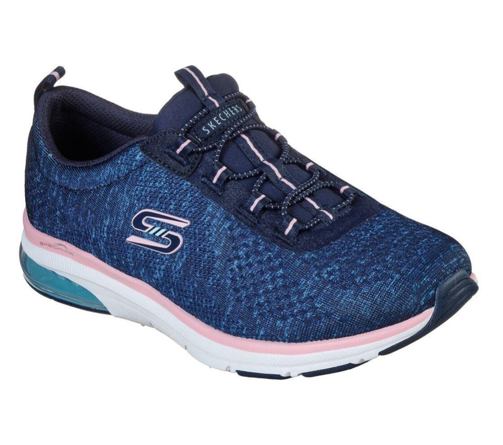 Skechers Relaxed Fit: Skech-Air Edge - Brite Times Women\'s Training Shoes Navy Pink | TCHD28943