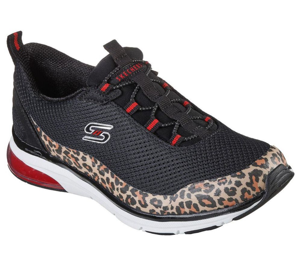 Skechers Relaxed Fit: Skech-Air Edge - On The Move Women\'s Training Shoes Black Leopard | VJBR10976