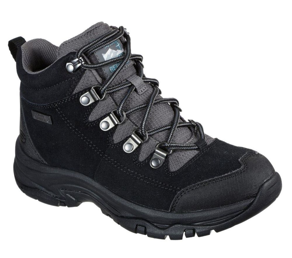 Skechers Relaxed Fit: Trego - El Capitan Women\'s Hiking Boots Black Grey | ZBWU62781