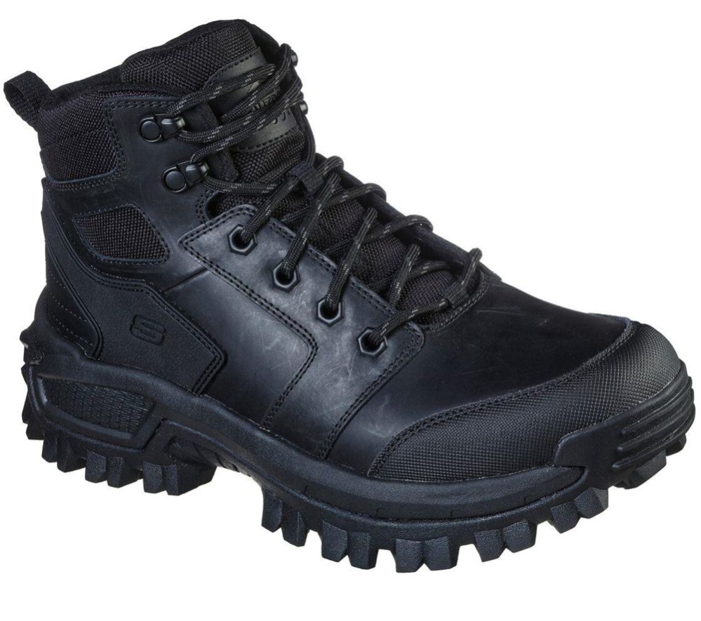 Skechers Relaxed Fit: Trekson - Grapel Men\'s Hiking Boots Black | UPET28964